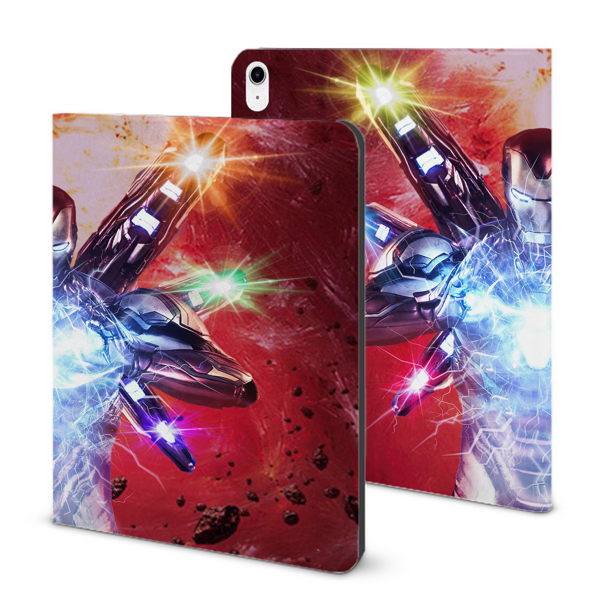 （画像用） アベンジャーズ The Avengers IPad ケース ブック型 PUレザー TPU 耐衝撃 軽量 薄型 ペン収納なし 全面保護 IPad 各モデル対応